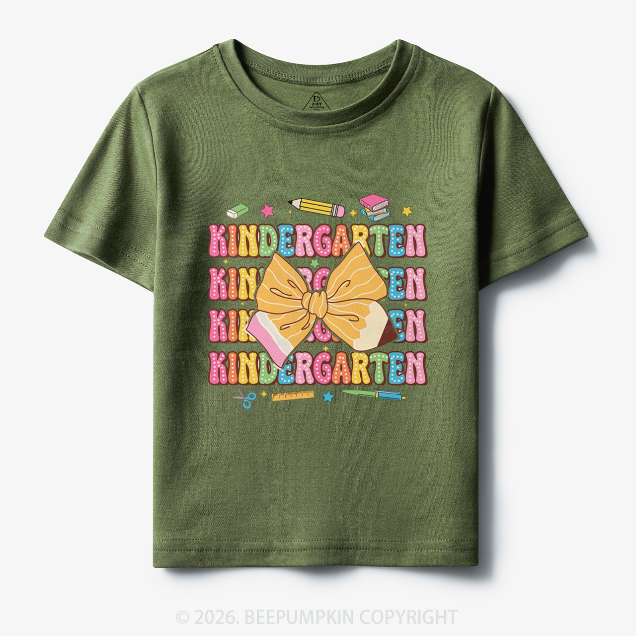 Kindergarten Pencil Coquette Bow Back To School Toddler&Kid's Tees