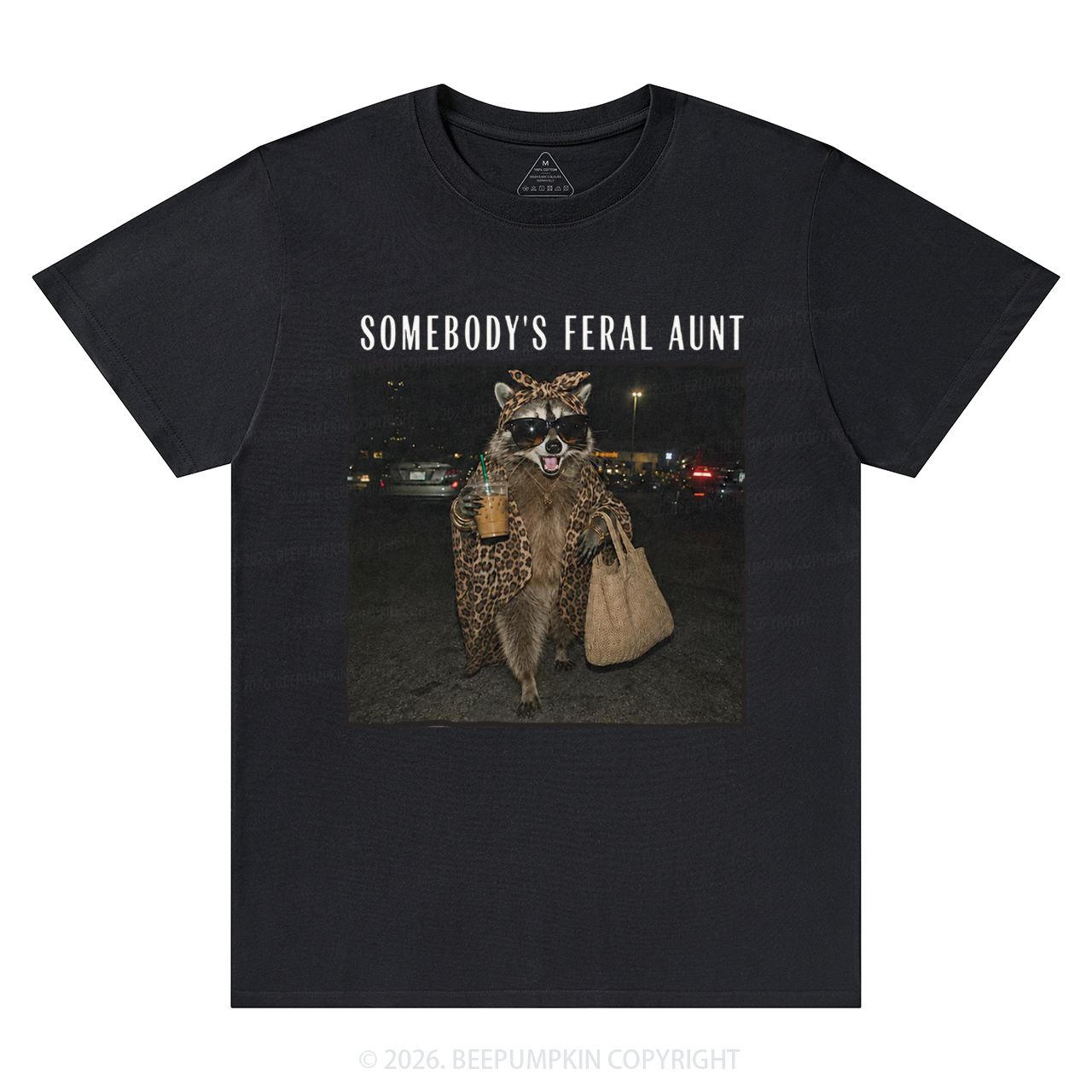Personalized Somebody's Feral Aunt Funny Raccoon T-Shirts