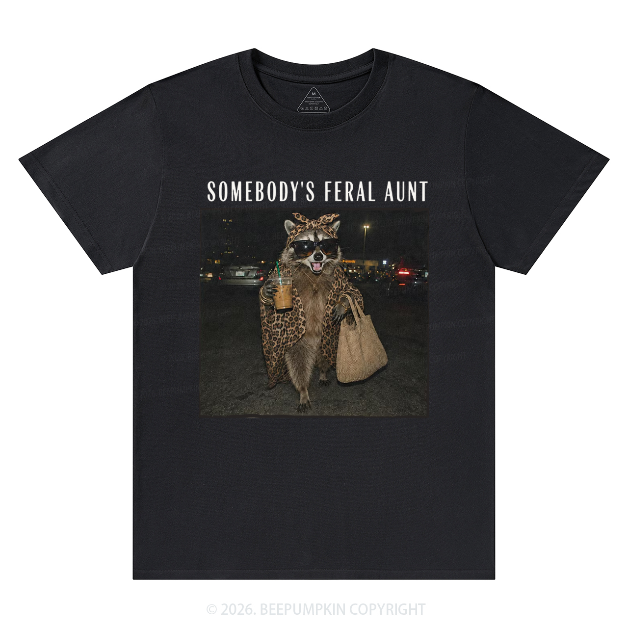 Personalized Somebody's Feral Aunt Funny Raccoon T-Shirts