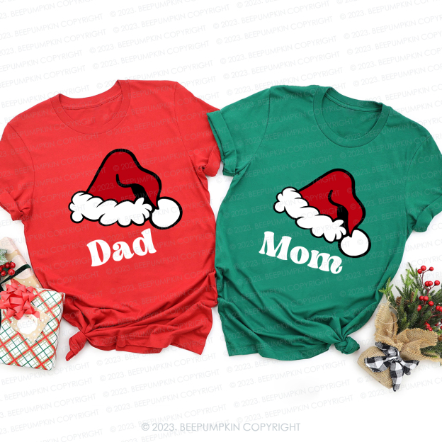 Santa Hat Personalized Matching Family Shirts