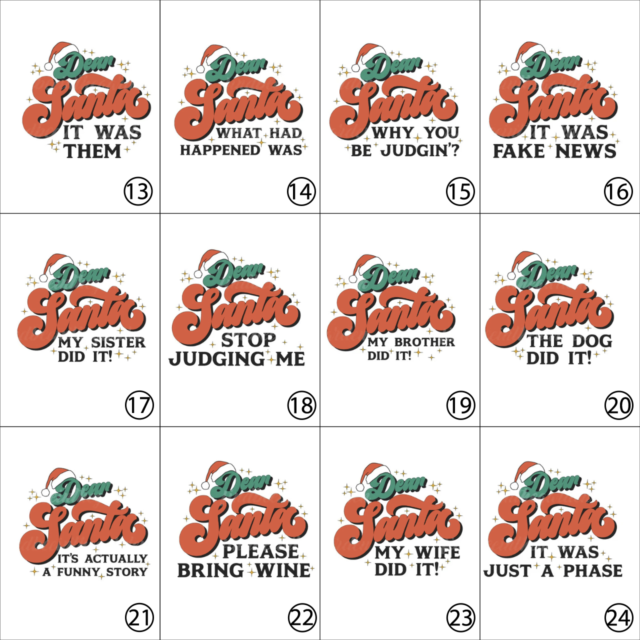 Cute Dear Santa Family Christmas Gift Matching Pajamas