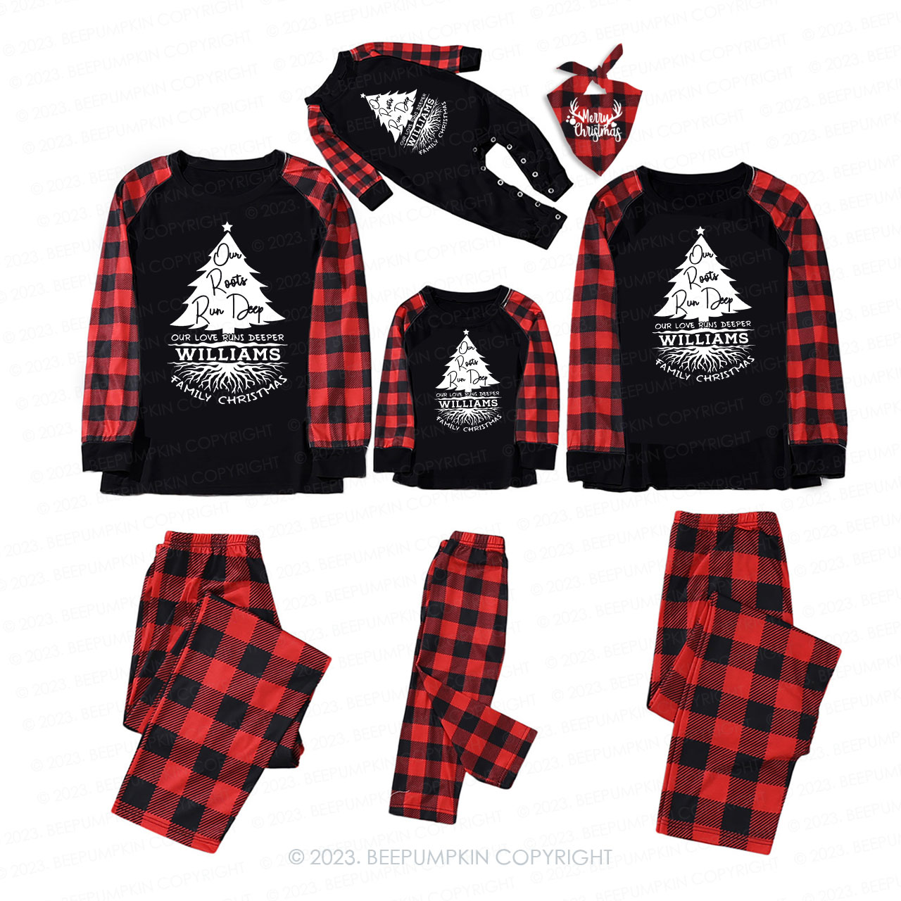 Personalized Our Roots Run Deep Family Matching Pajamas Beepumpkin