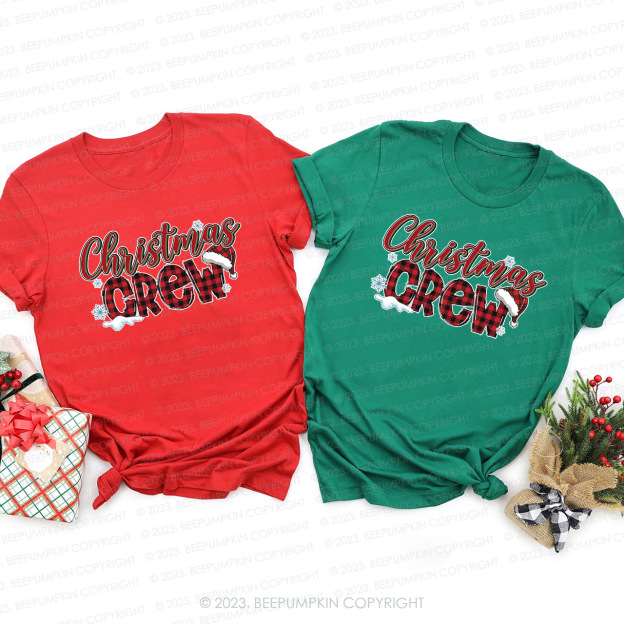 Christmas Crew Plaid Merry Christmas Matching Shirts Beepumpkin
