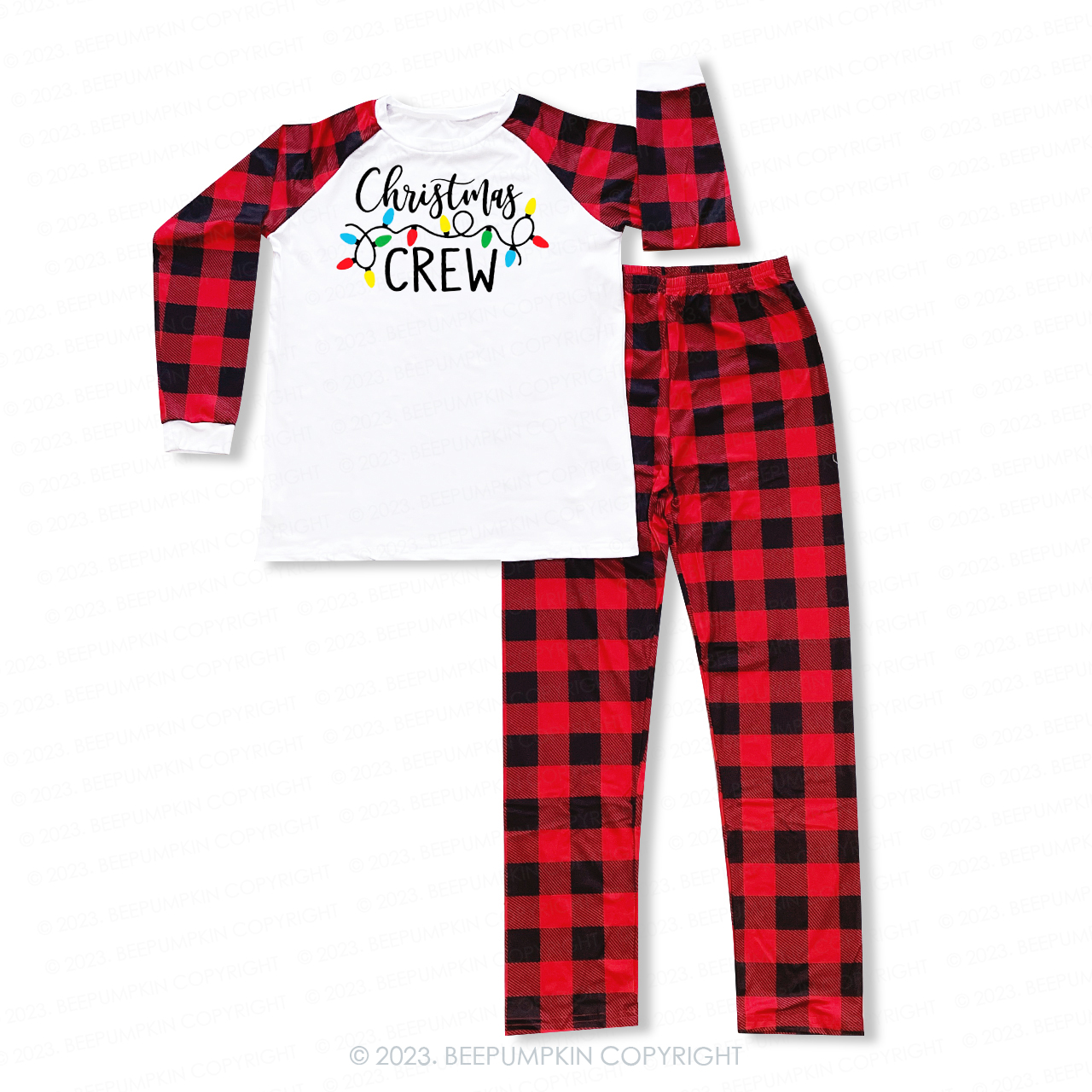 Christmas Lights Crew Family Party Pajamas Beepumpkin