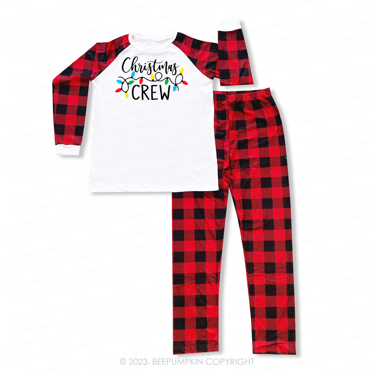 Christmas Lights Crew Family Party Pajamas Beepumpkin