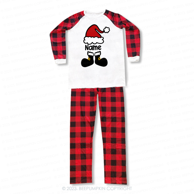Personalized Funny Santa Hat Family Matching Pajamas Beepumpkin