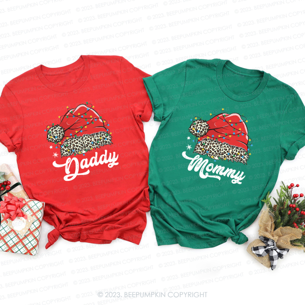 Christmas Red Santa Hat Family Matching Shirts Beepumpkin