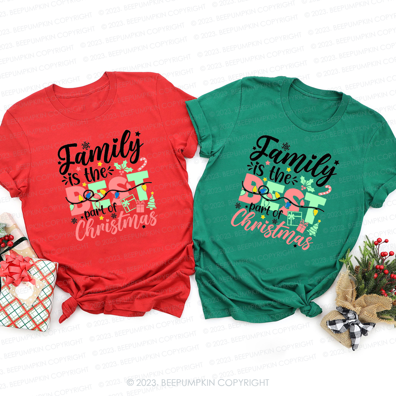 Family Is The Best Part Of Christmas Matching Shirts Beepumpkin