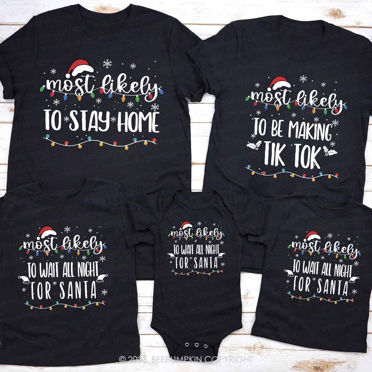 Funny Most Likely To Christmas Family Matching Shirts Beepumpkin
