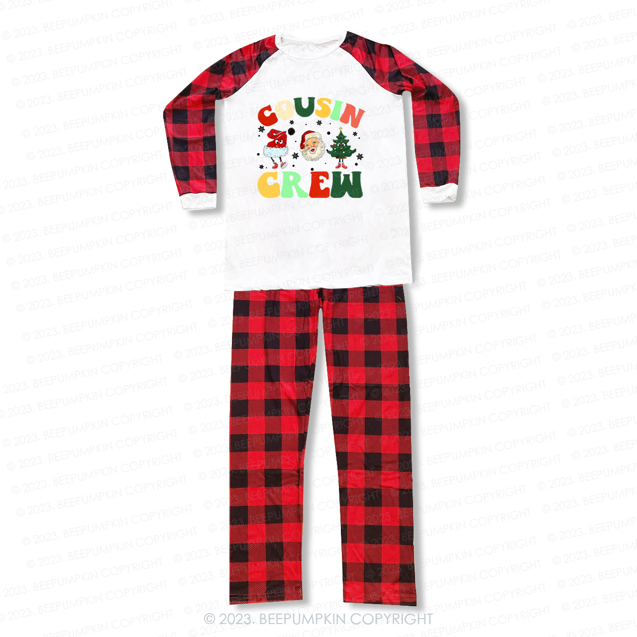 Cousin Crew Funny Christmas Family Matching Pajamas Beepumpkin