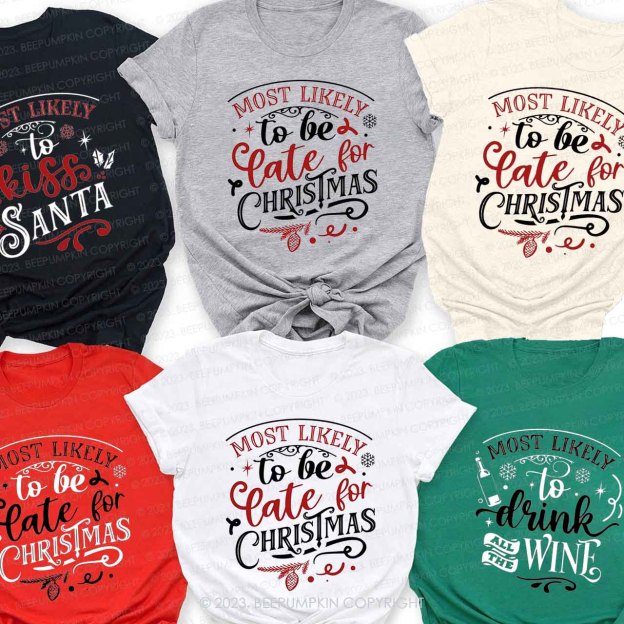 Most Likely To Matching Christmas Joy Group Tees Beepumpkin