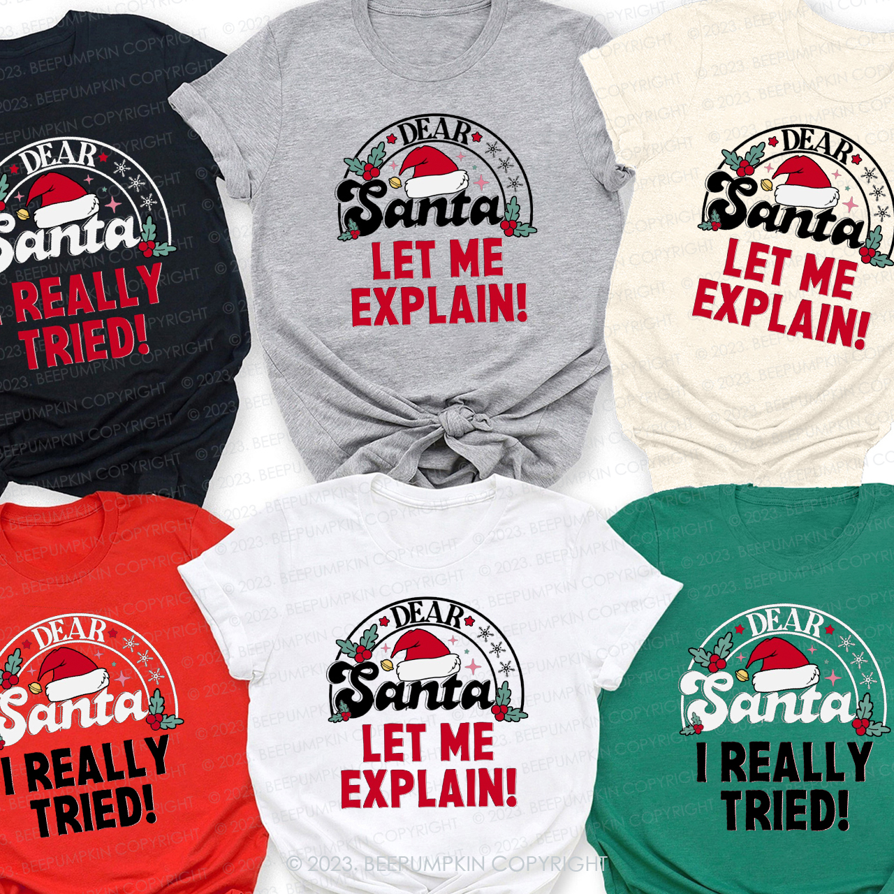 Personalized Funny Christmas Party Matching Tees For Family