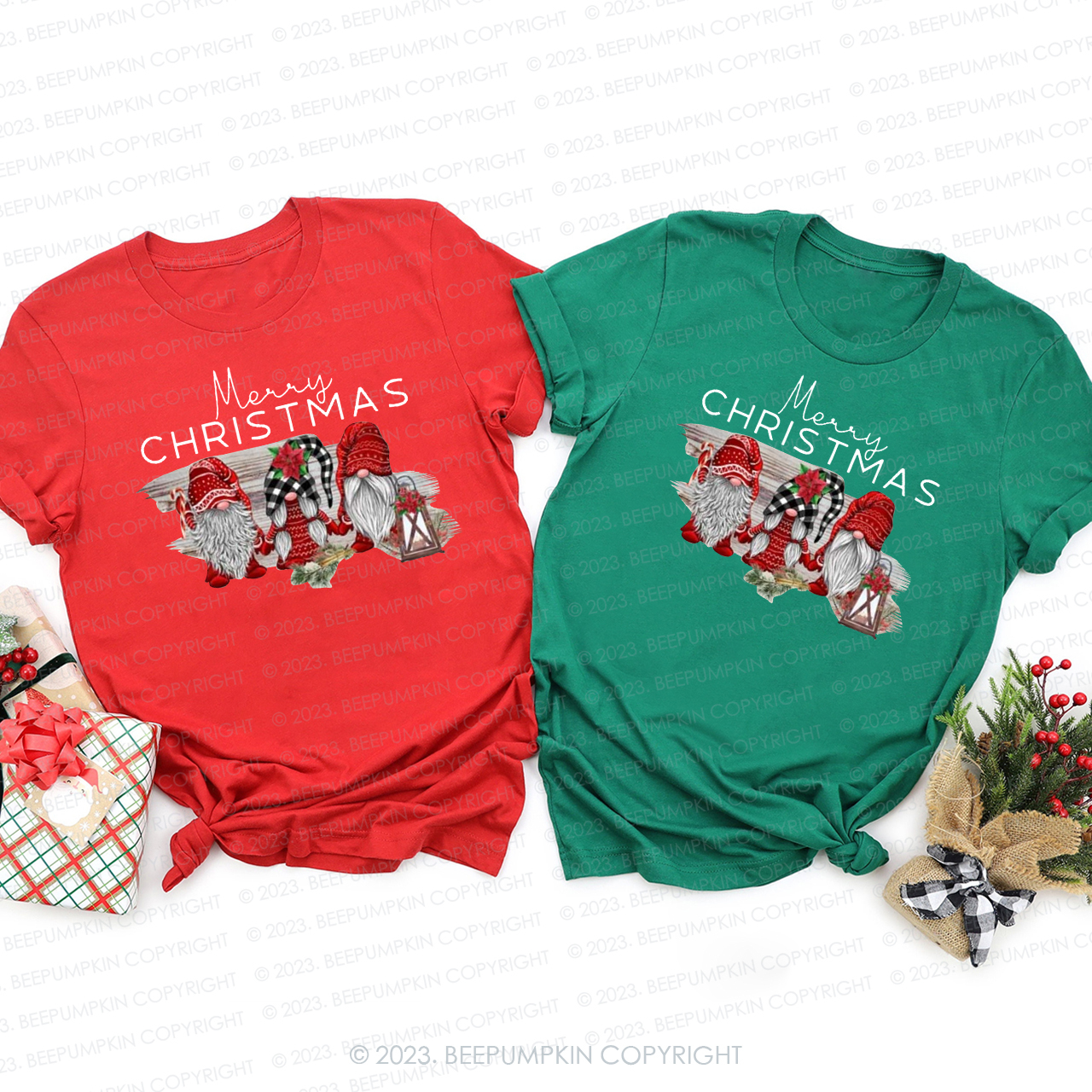 Merry Christmas Gnomes Family Matching Shirt