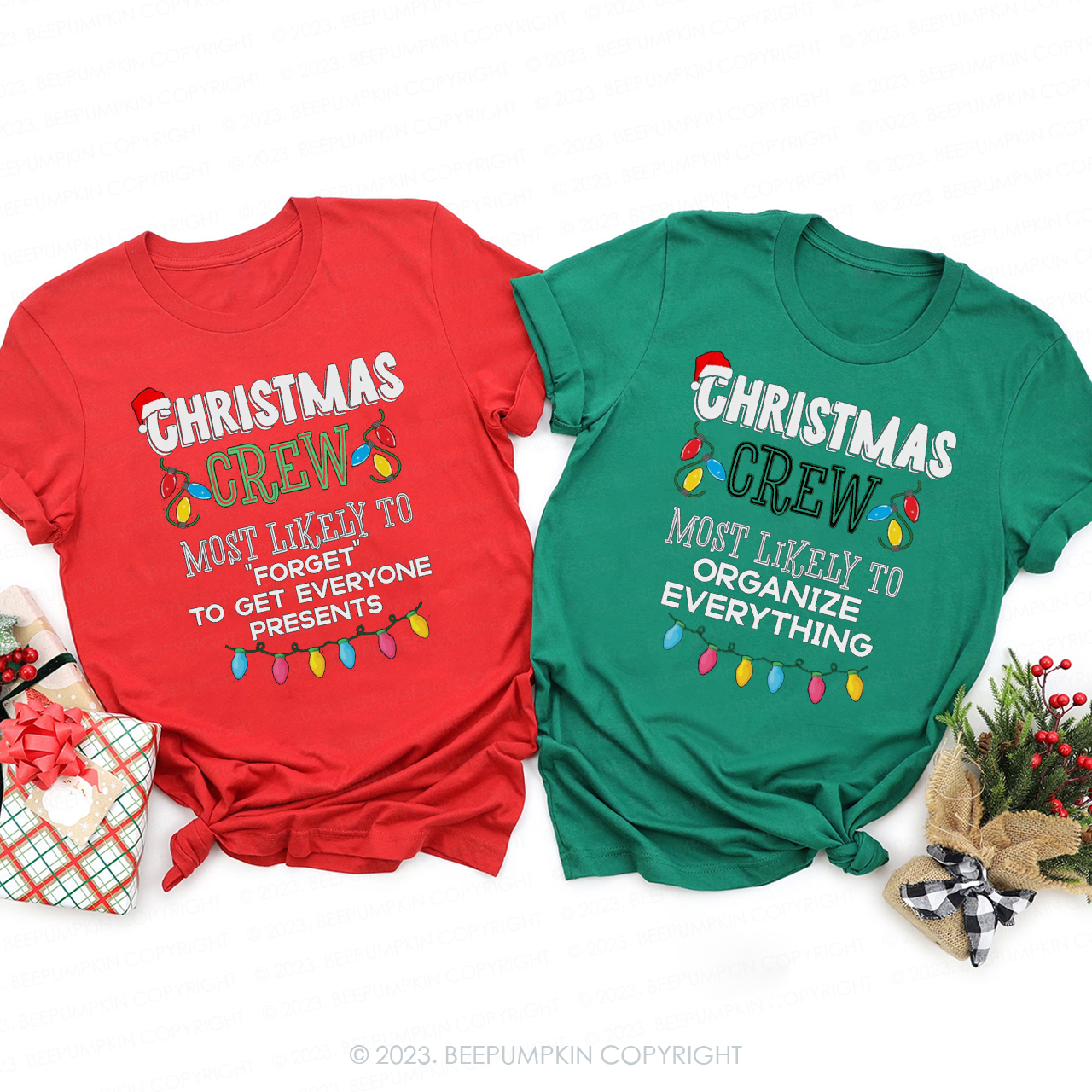 Personalized Christmas Crew Most Likely To Family Gifts Matching Tees