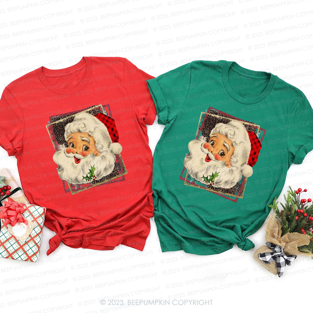 Retro Christmas Old Fashioned Santa Claus Shirts