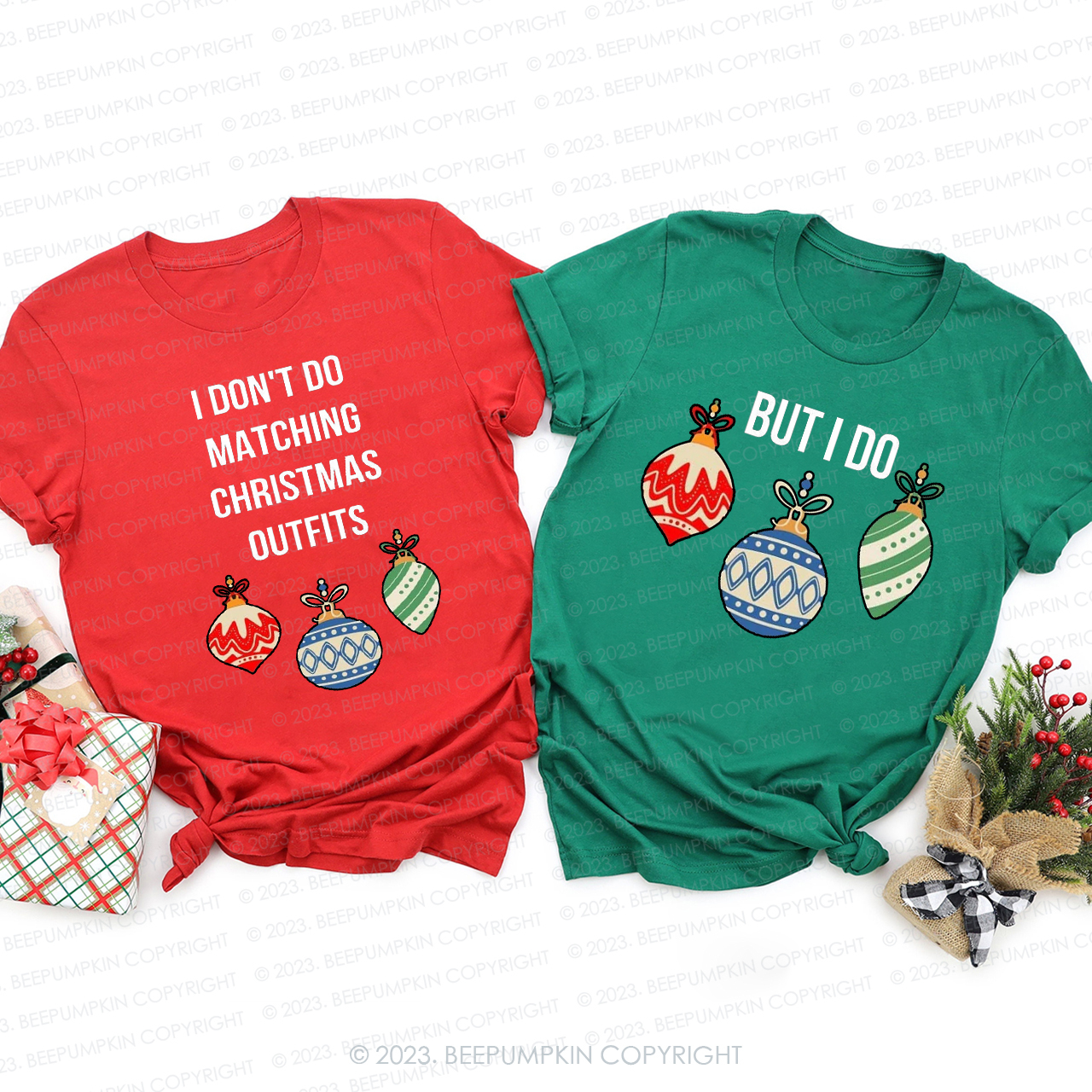 I Don't Do Matching Christmas Outfits 2023 Christmas Family Matching Shirts