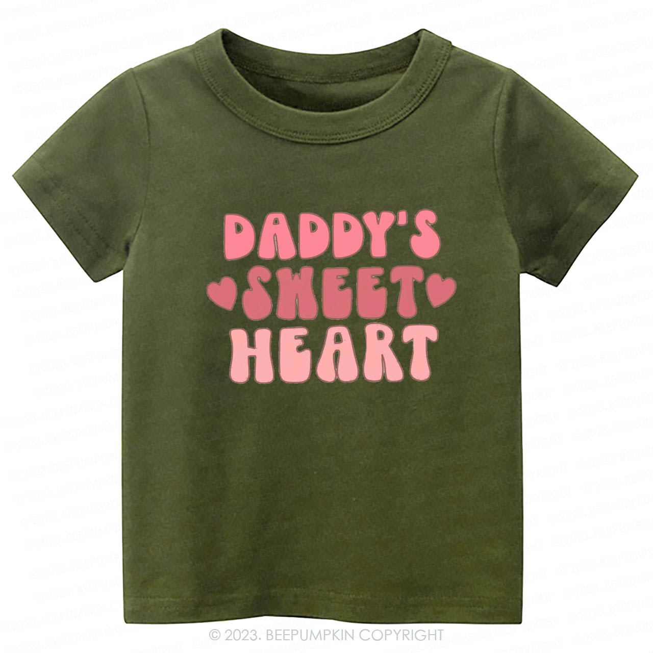 Daddy's Sweet Heart Natural -Toddler Tees