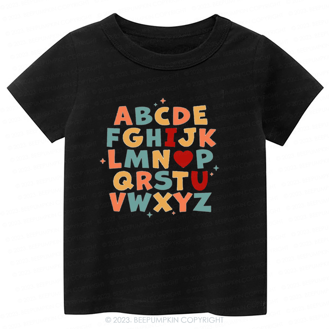 Alphabet I Love You Natural -Toddler Tees