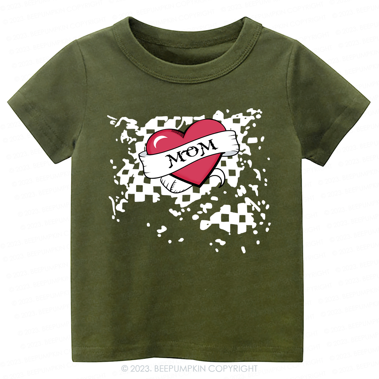 Mom Heart Trucker Tees For Toddler&Kids Valentines Day
