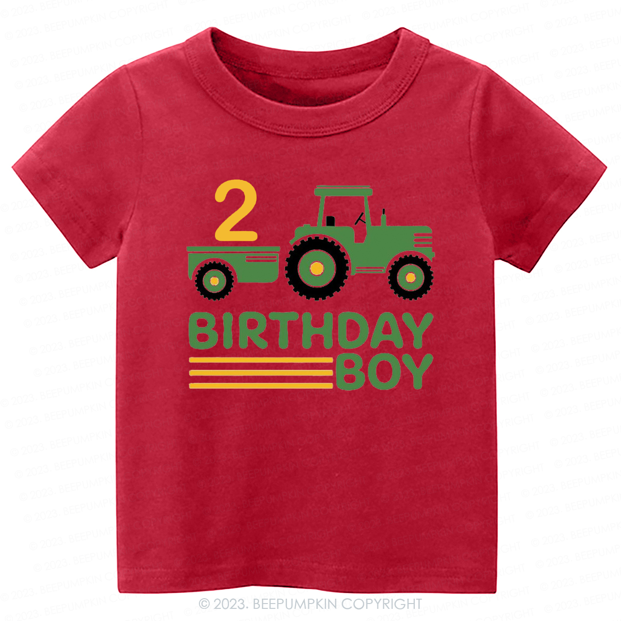 Boy Birthday Tractor -Toddler Tees