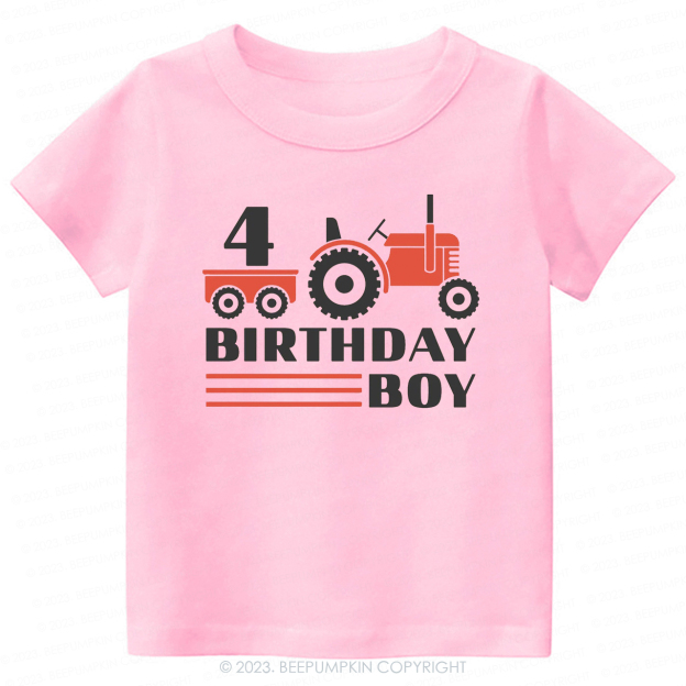 Boy Birthday Tractor -Toddler Tees