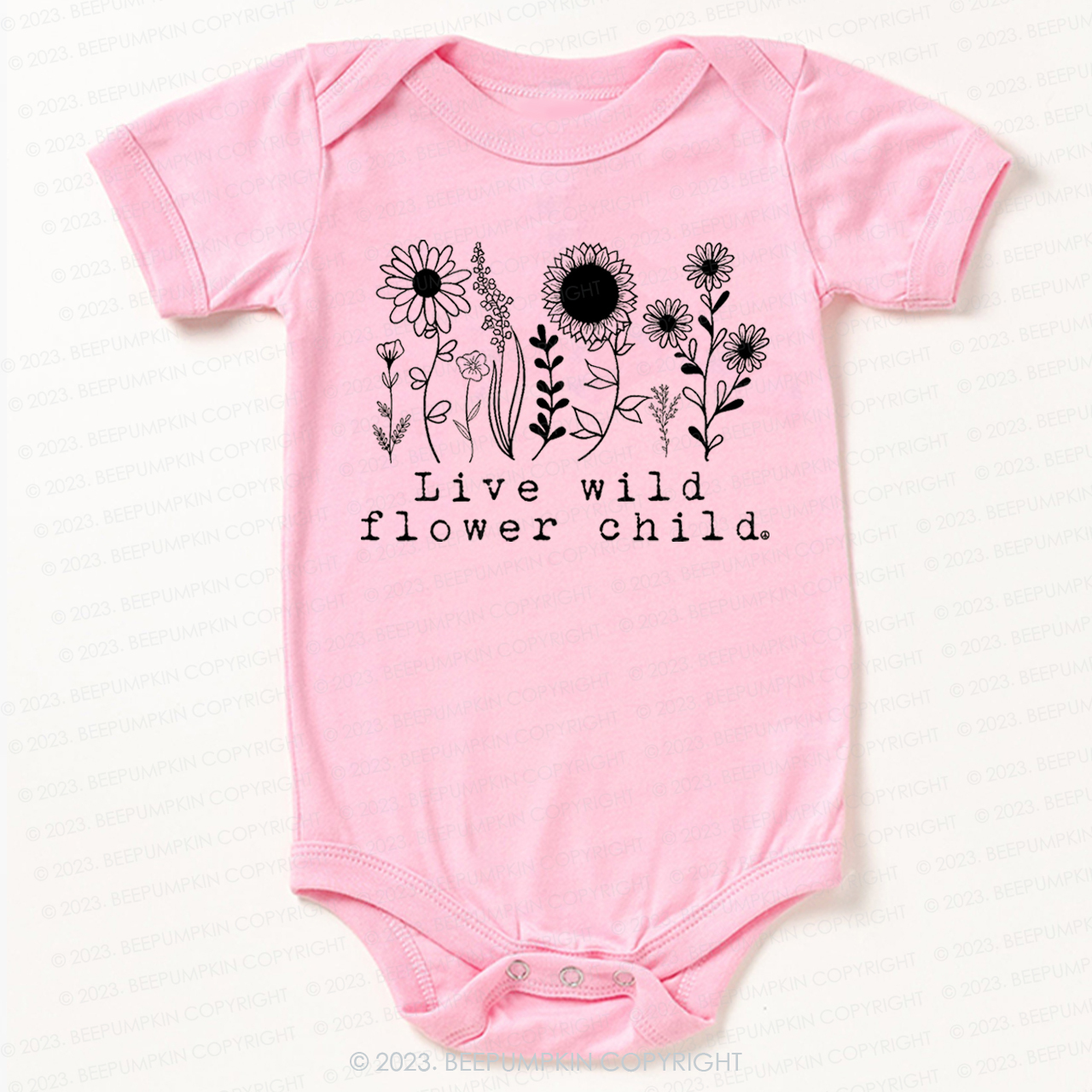 Live Wild Flower Bodysuit For Baby