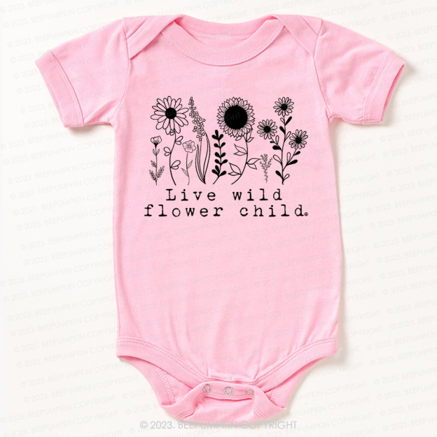 Live Wild Flower Bodysuit For Baby