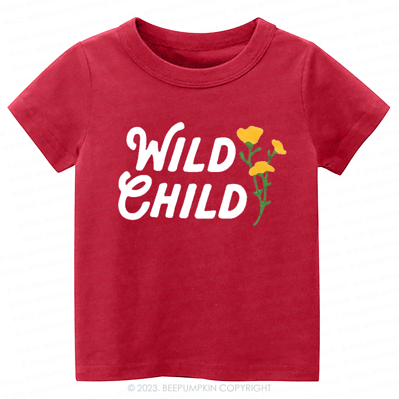Wild Child Yellow Flowers -Toddler Tees