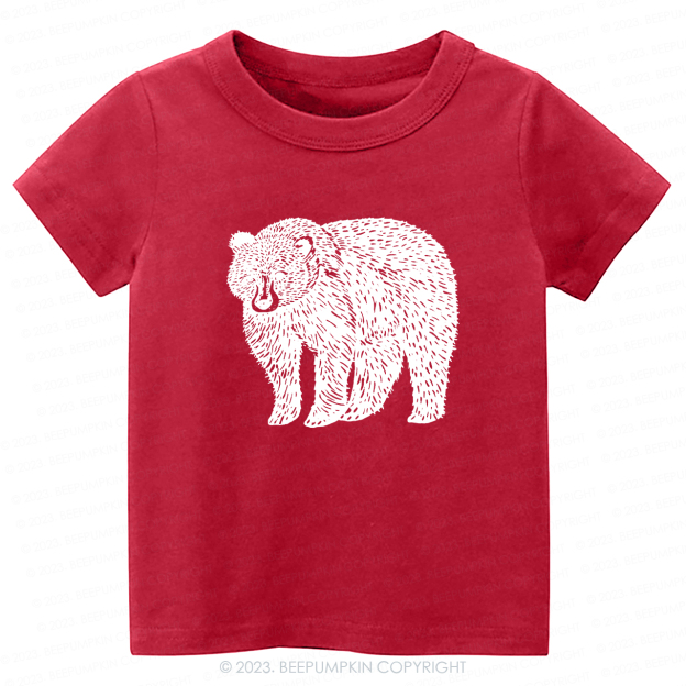 Organic Animal Bear -Toddler Tees