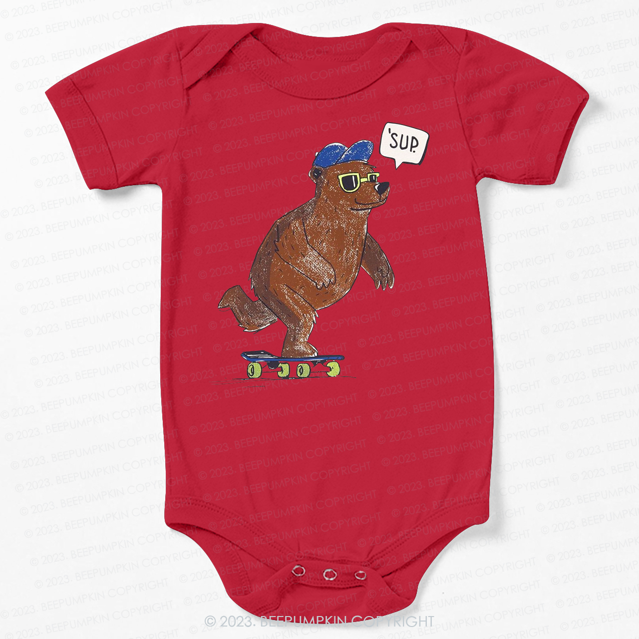 Skateboard Shoe Bear Bodysuit For Baby