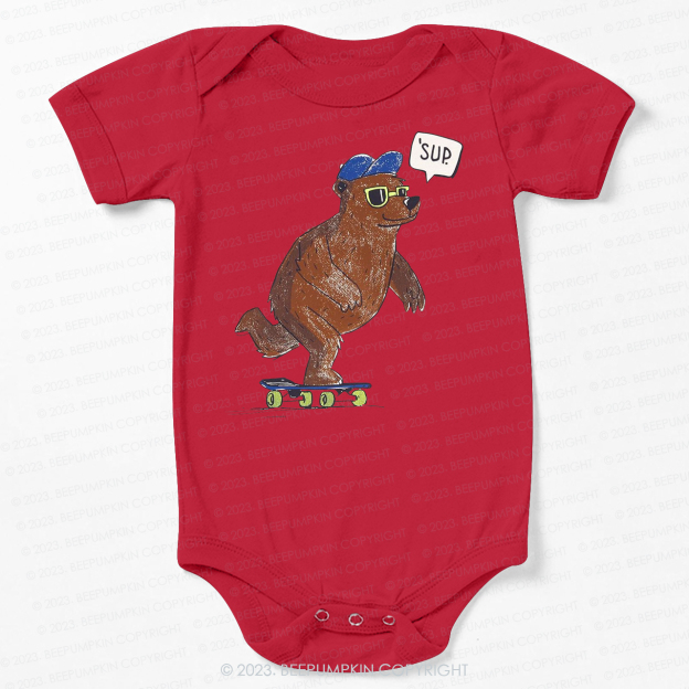 Skateboard Shoe Bear Bodysuit For Baby