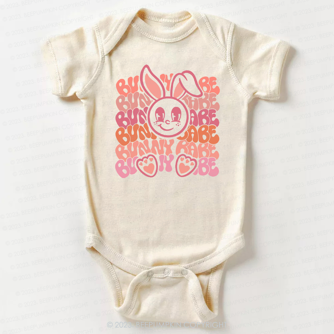 Big Eyes Bunny Babe Easter Bodysuit For Baby