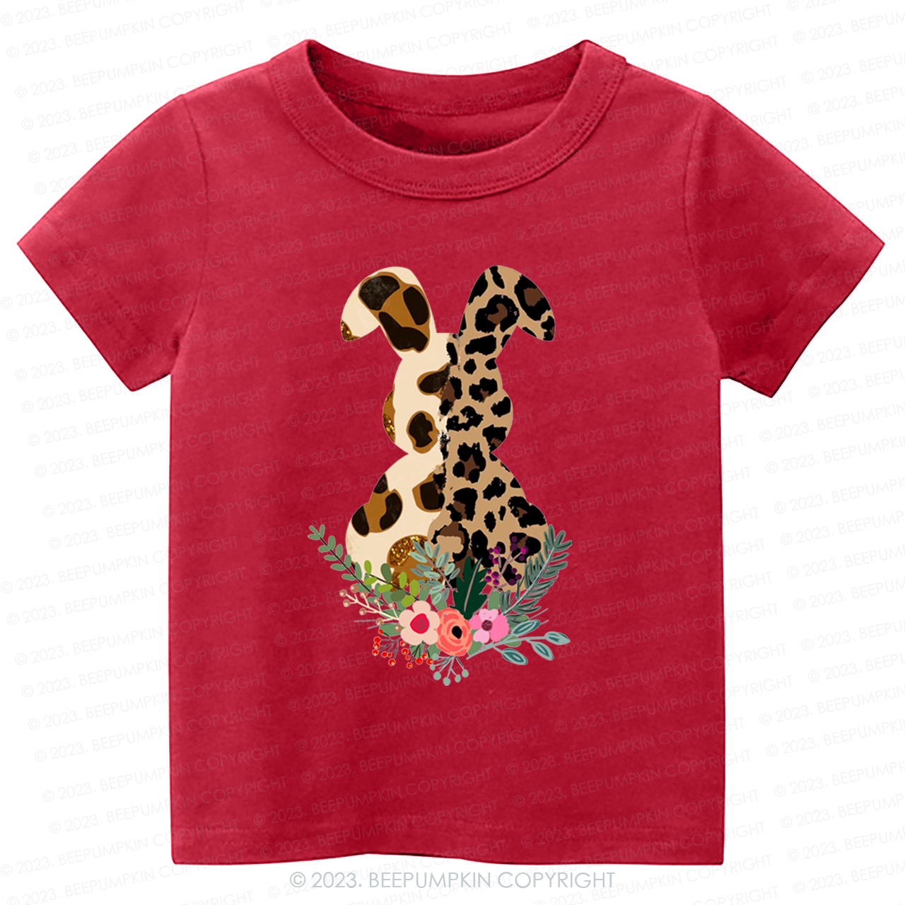 Leopard Bunny Easter-Toddler Tees