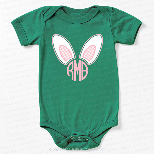 Monogrammed Bunny Easter Bodysuit For Baby