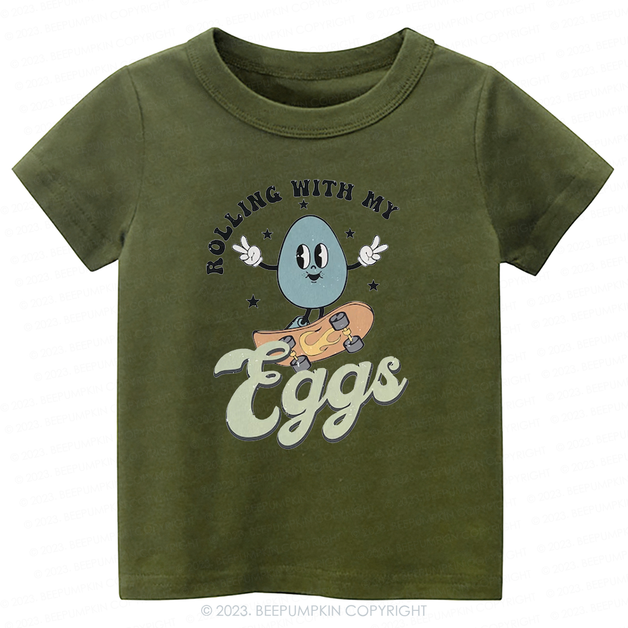 Rolling with My Eggs -Toddler Tees