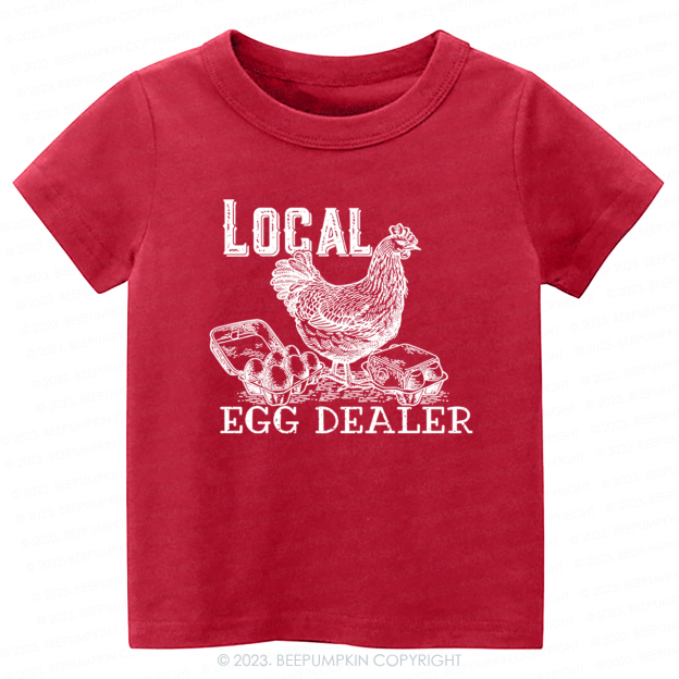 Local Egg Dealer Kids Retro -Toddler Tees
