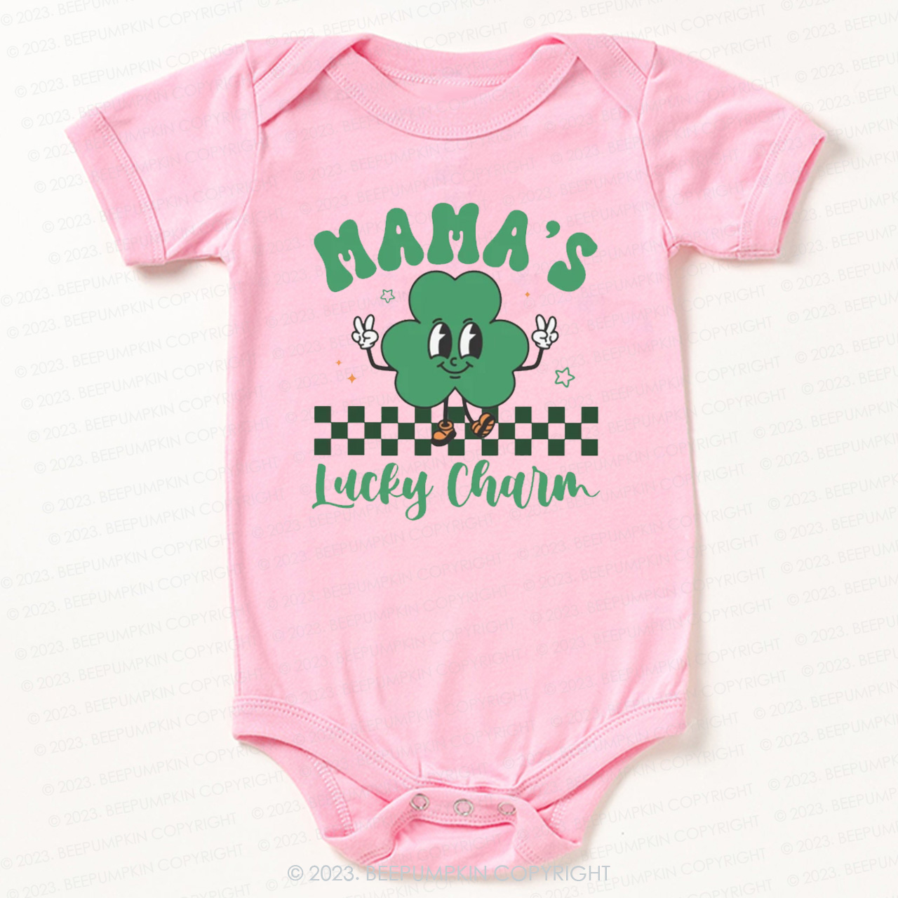 Mama's Lucky Charm St.Patricks Day Bodysuit For Baby