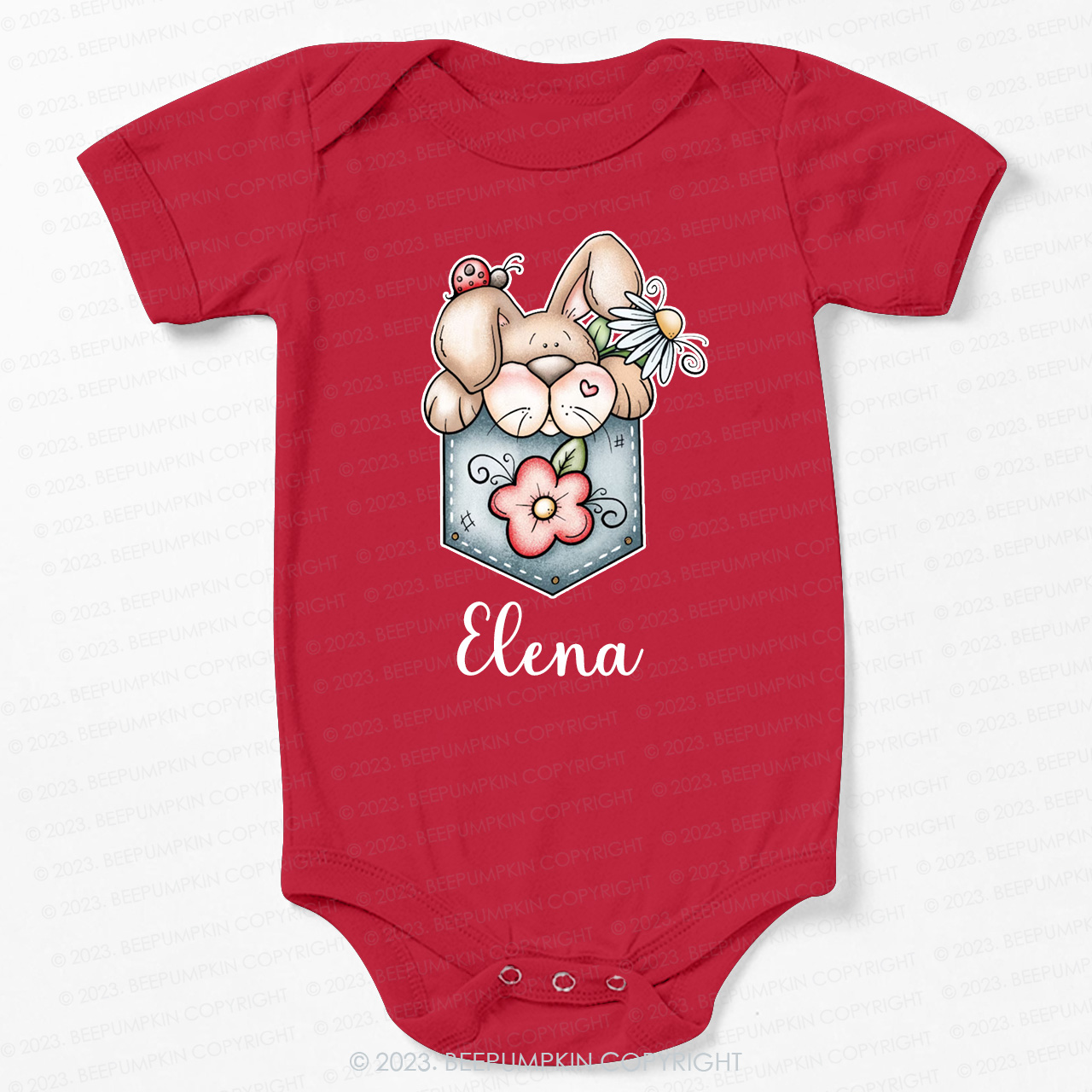 Pocket Bunny Hoppy Easter Bodysuit For Baby