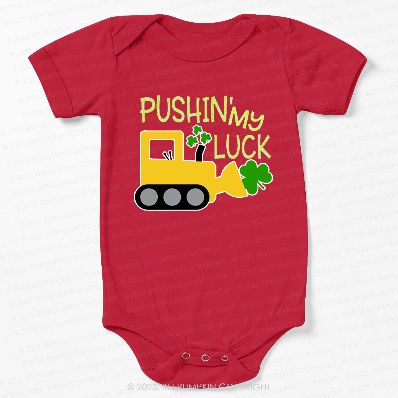 Pushin' My Luck St.Patricks Day Bodysuit For Baby