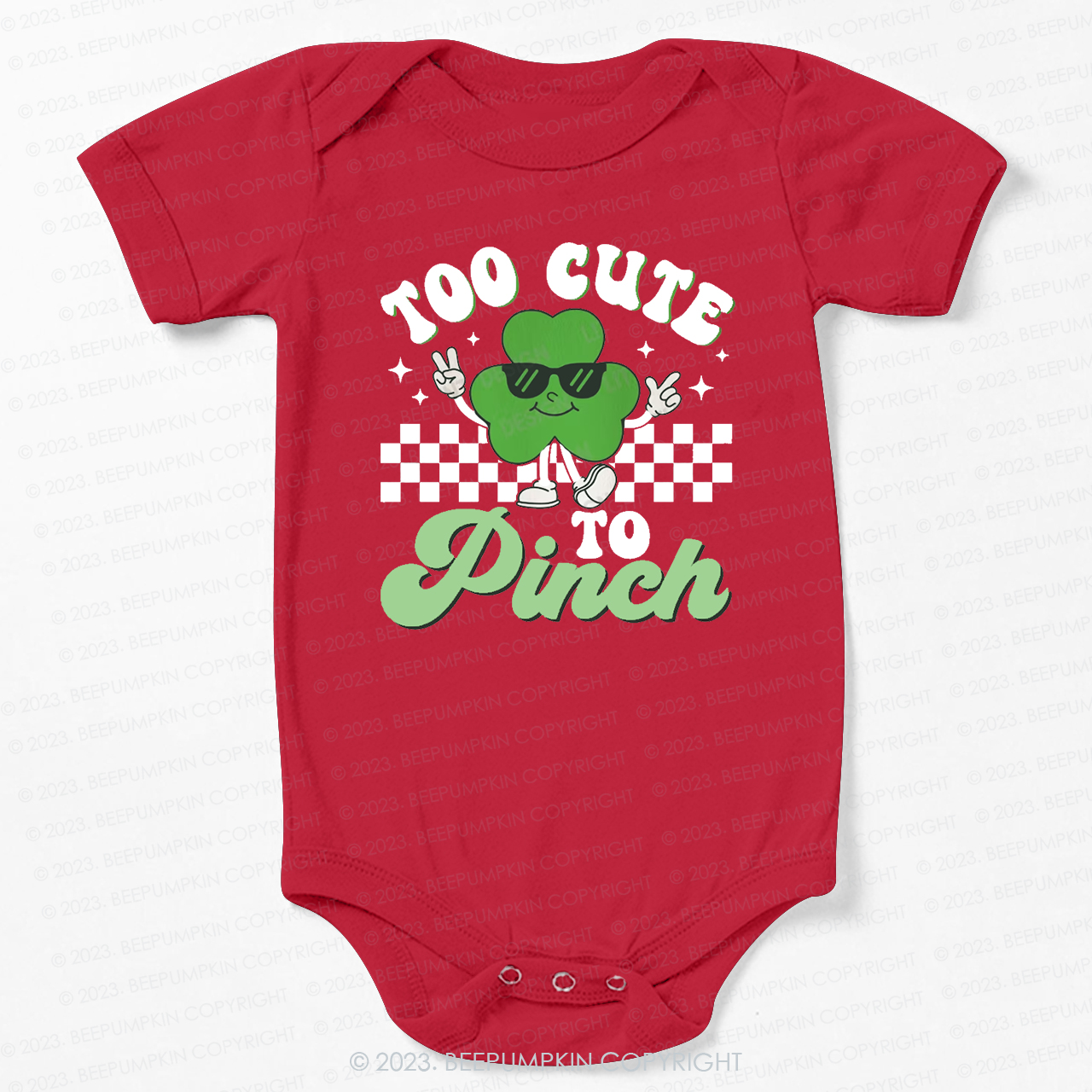 Too Cute To Pinch St.Patricks Day Bodysuit For Baby
