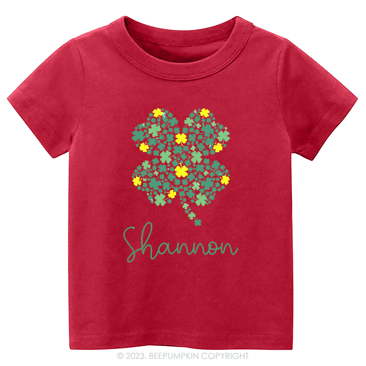 Personalized Cute Shamrock St.Patricks Day -Toddler Tees