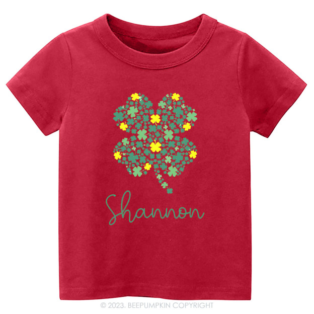 Personalized Cute Shamrock St.Patricks Day -Toddler Tees
