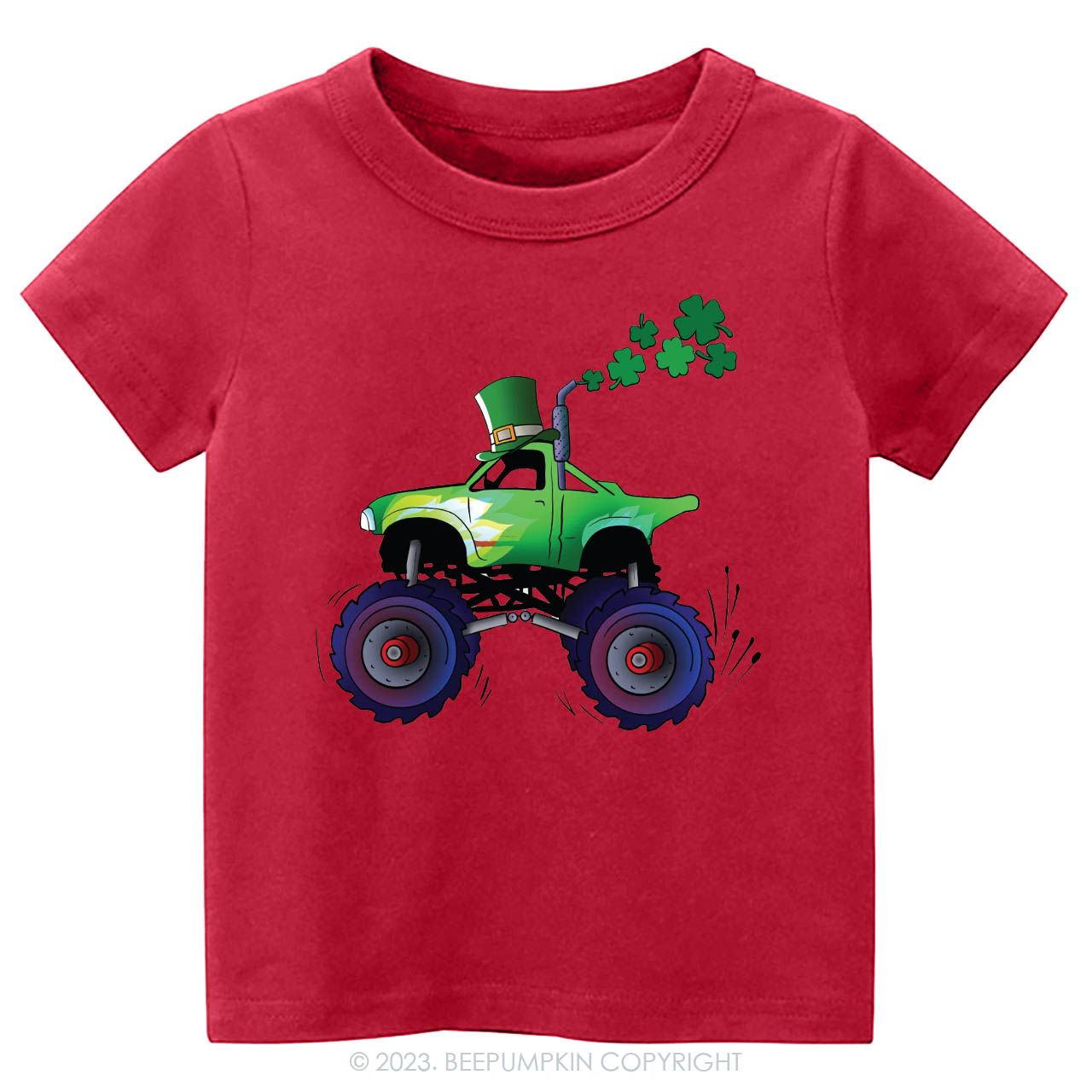 Monster Truck Crusher St.Patricks Day -Toddler Tees