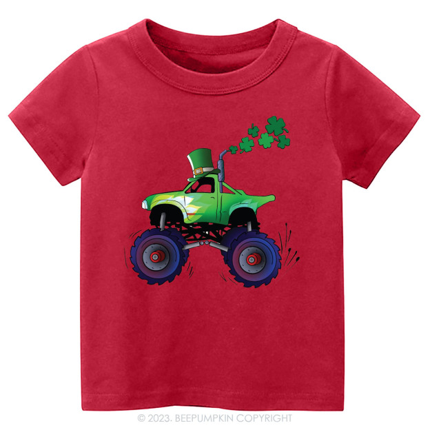 Monster Truck Crusher St.Patricks Day -Toddler Tees