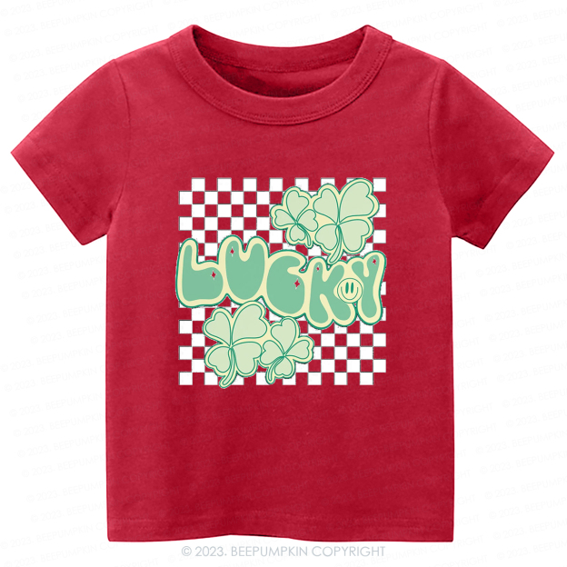 Retro Lucky Clover Leaf St.Patricks Day -Toddler Tees