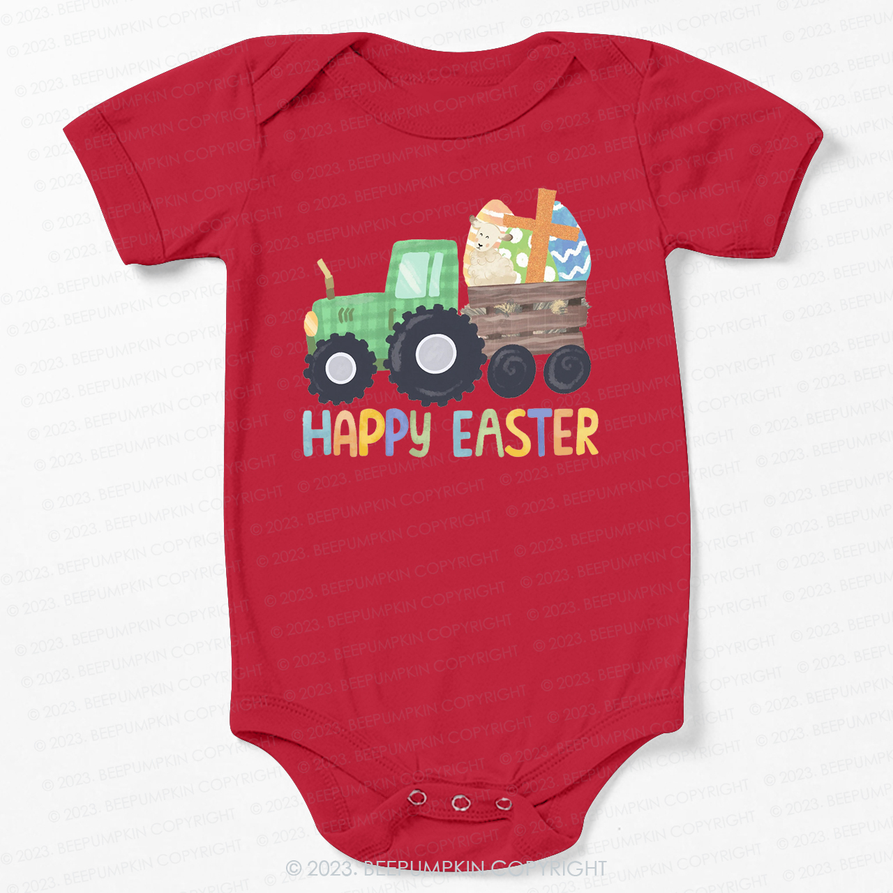 Tractor Easter Egg Hunt Bodysuit For Baby