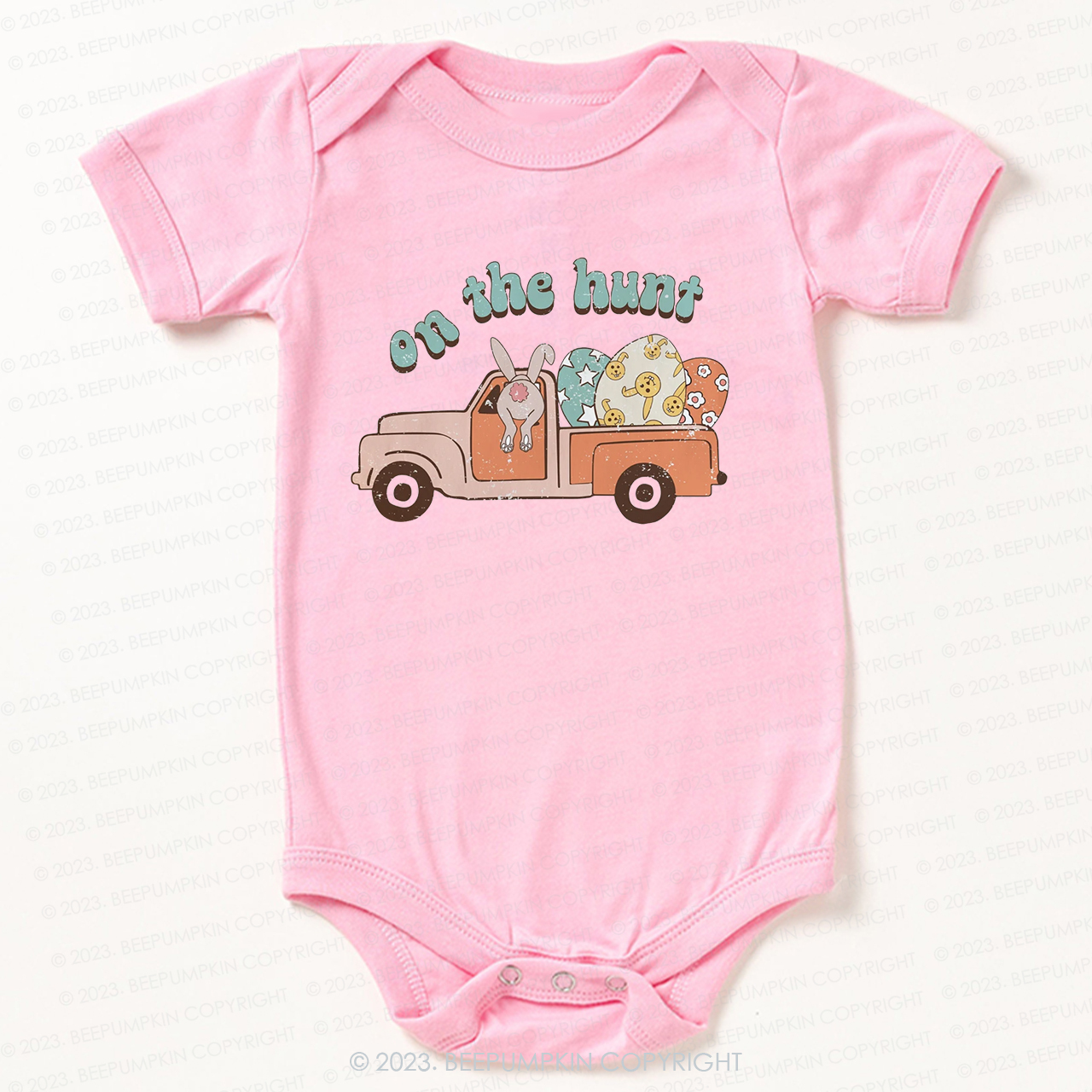 On the Hunt Easter Groovy Bodysuit For Baby