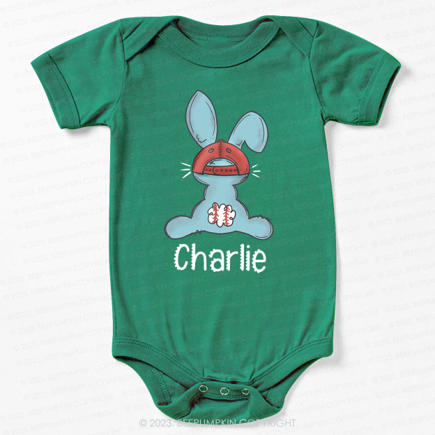 Baseball Easter Bunny Bodysuit For Baby