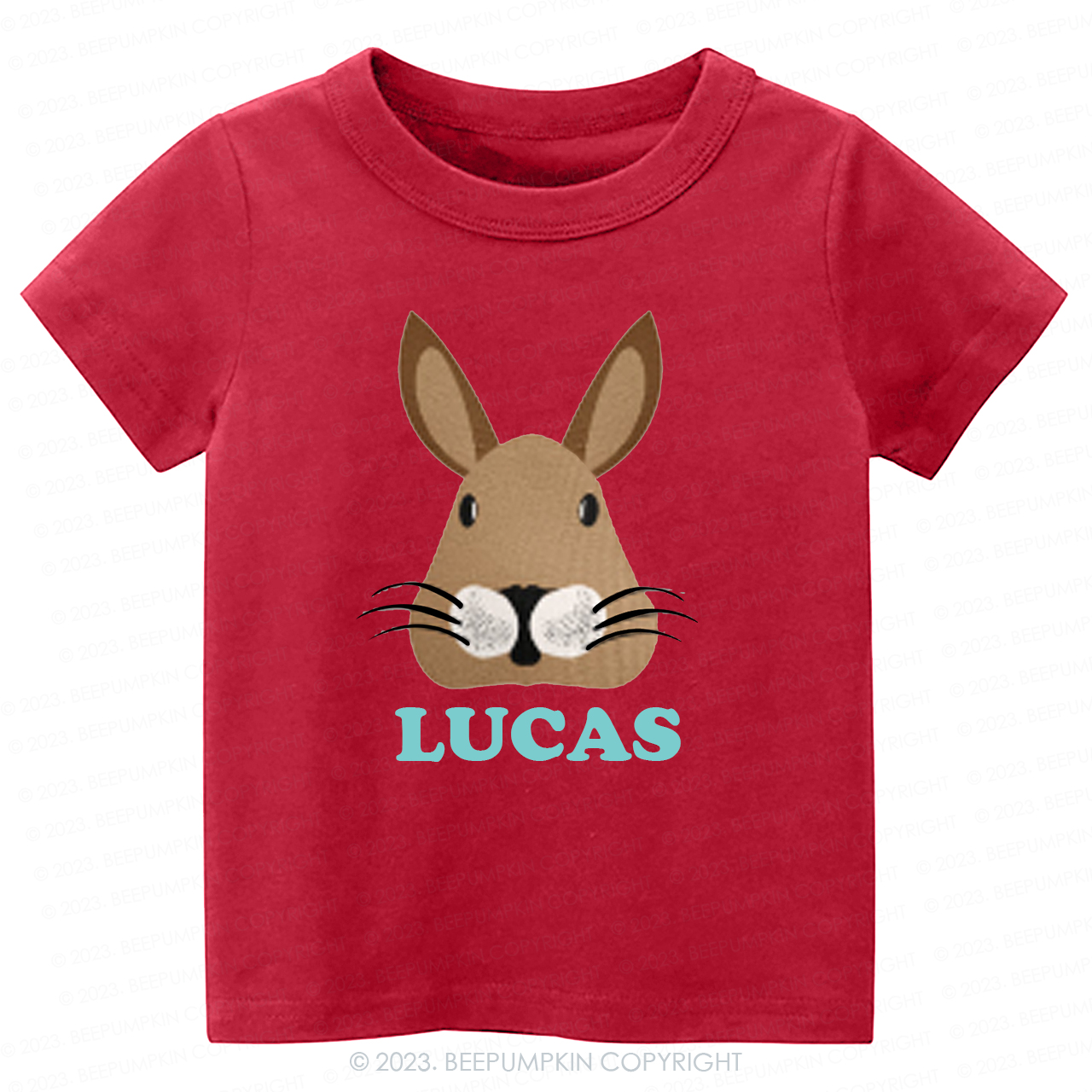 Personalized Easter Brown Bunny -Toddler Tees