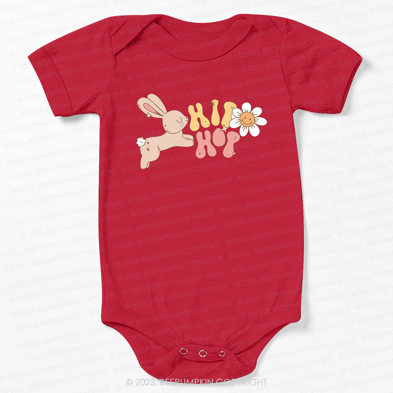 Groovy Easter Hip Hop Bunny Bodysuit For Baby